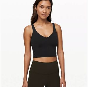 Lululemon women's black align crop tank top, size 6